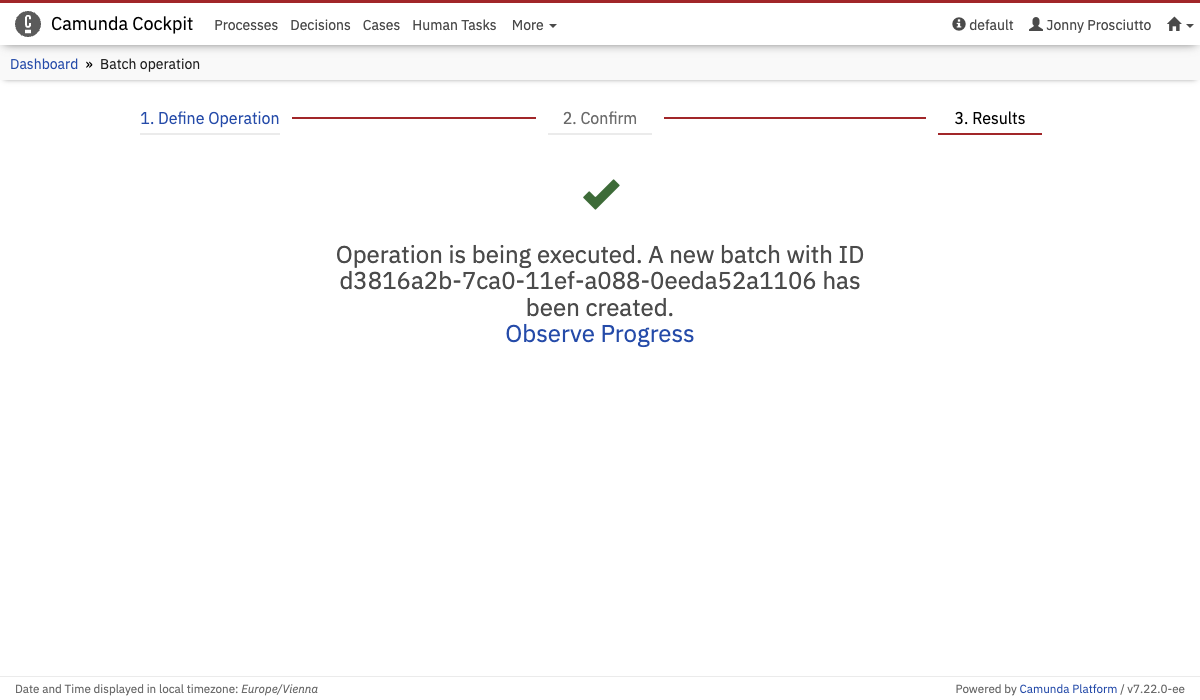 Batch Operation Result
